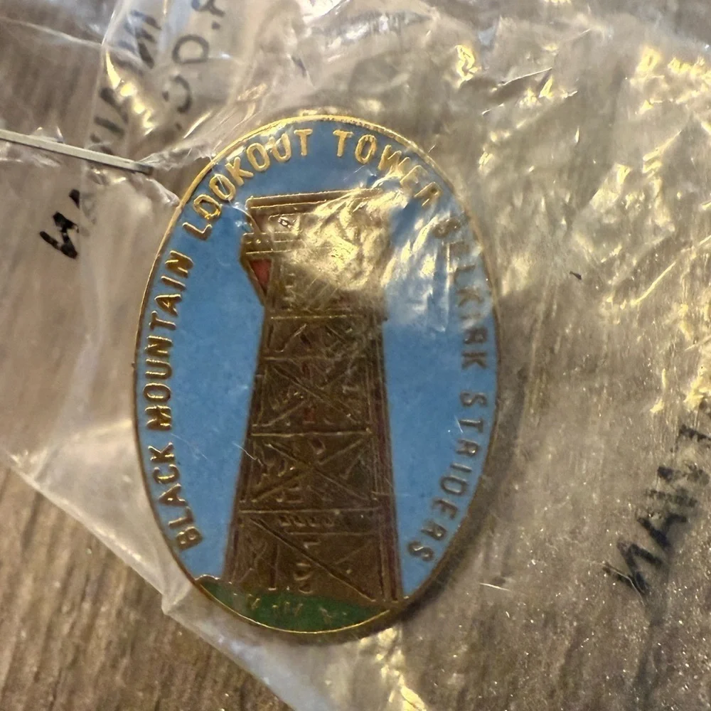 Vintage Black Mountain Lookout Tower Belknap Striders Souvenir Pin
